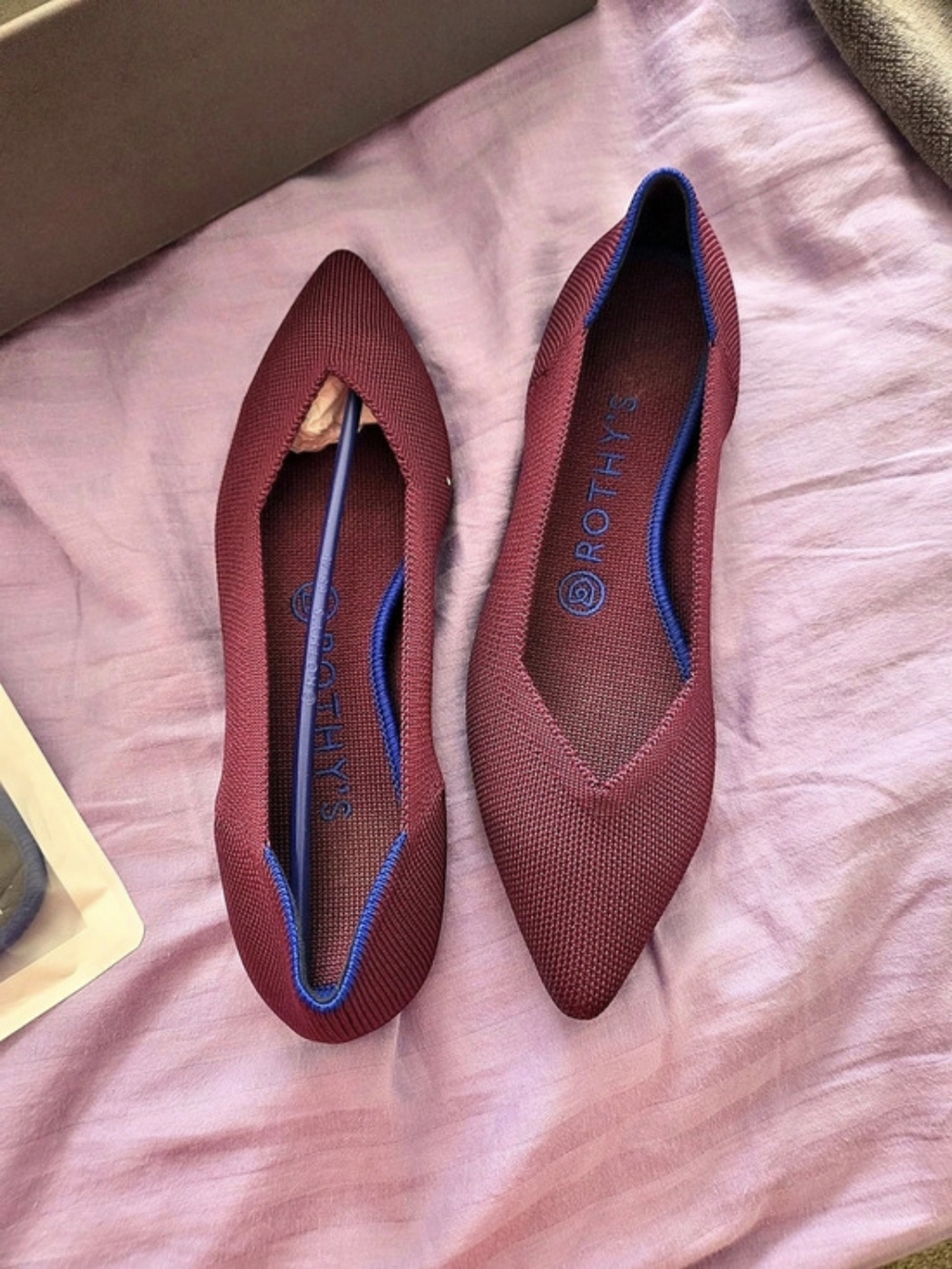 Rothy's The Point - Blossom Pointed Toe Flats Pink US 7.5